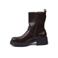 Orion Ringed Heeled Half Boots High Quality with Buckle Detail Woman 12500H022 Brown - 3