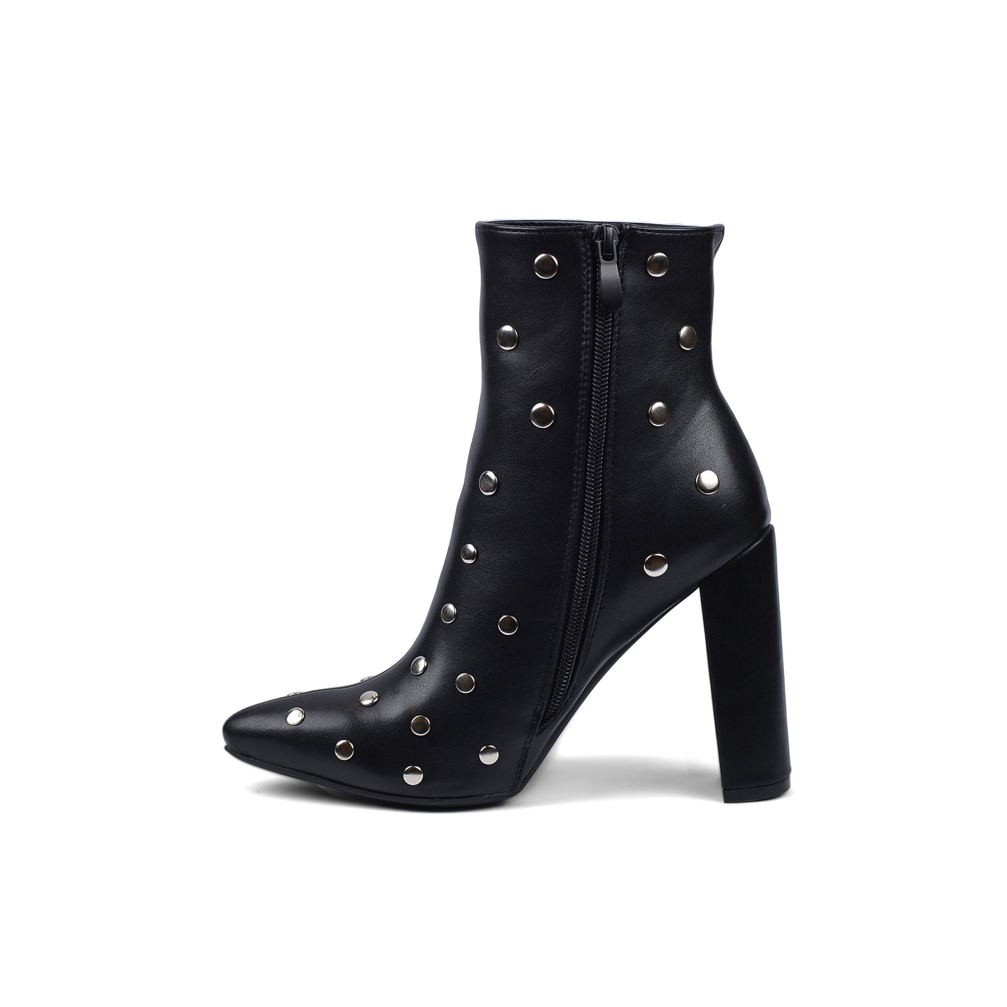 Orion Ringed Heeled Half Boots High Quality Studded Woman 131026710 Black