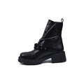 Orion Women's High Quality Half Boot with Zipper 125000H05 Black - 4