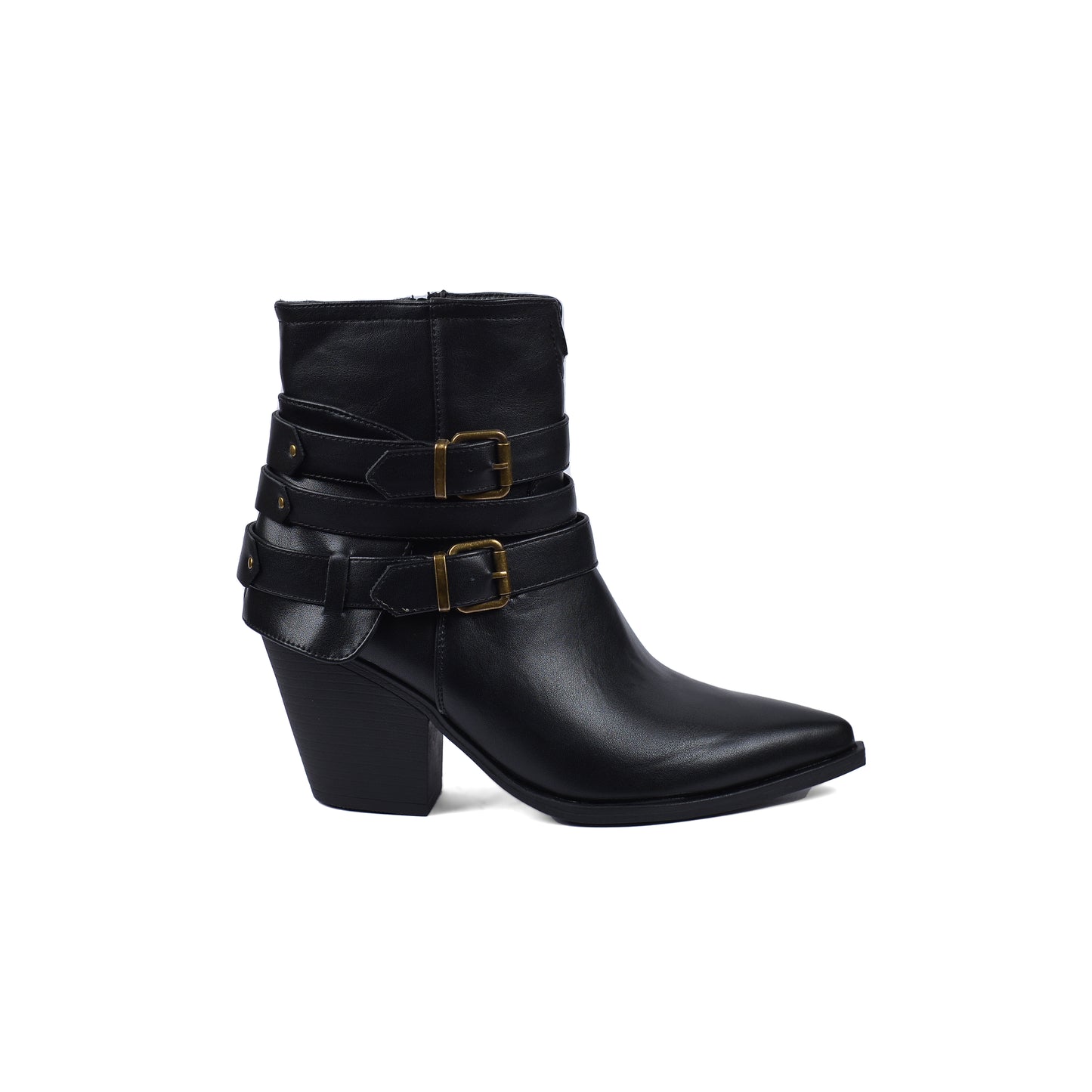 Orion Ringed Half Boots High Quality with Buckle Detail Woman 17726AH9 Black