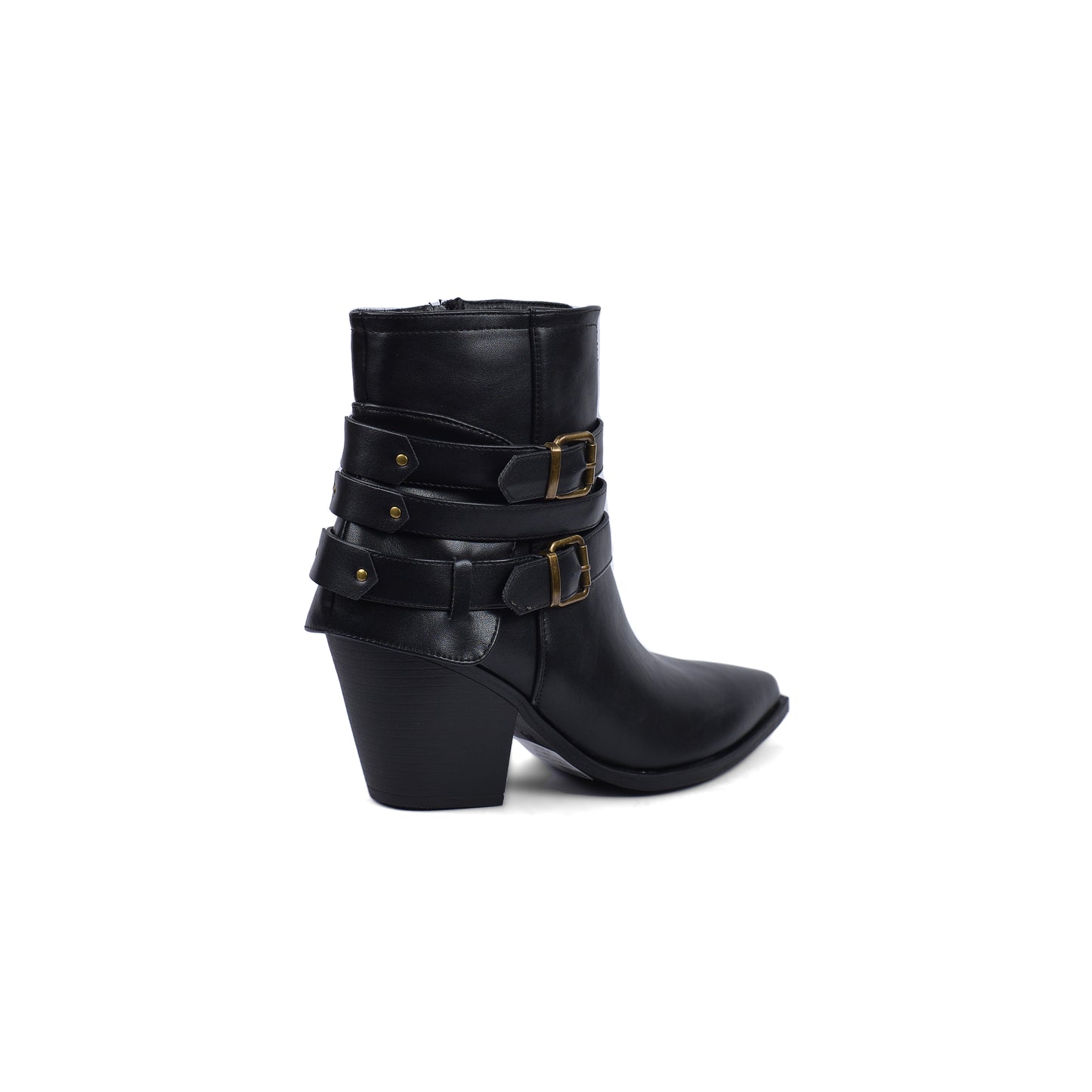 Orion Ringed Half Boots High Quality with Buckle Detail Woman 17726AH9 Black