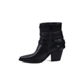 Orion Ringed Half Boots High Quality with Buckle Detail Woman 17726AH9 Black - 3