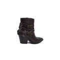 Orion Ringed Half Boots High Quality with Buckle Detail Woman 17726AH9 Coffee - 2