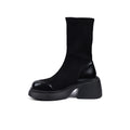 Buy Twenty Eight Shoes High Quality Half Boots Platform Suede Stitched Skinny 8126 Black - 3
