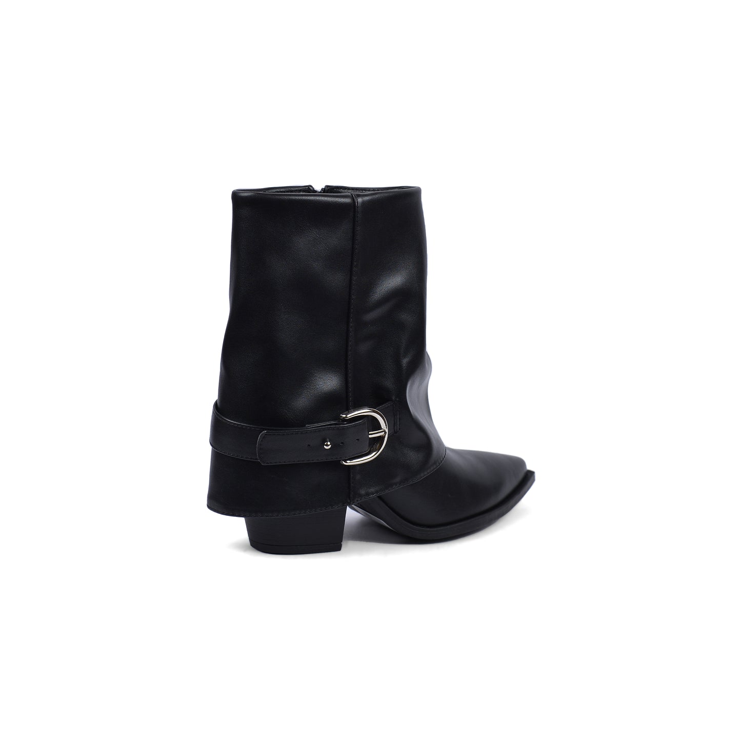 Dial Belt Heel Half Boots High Quality with Buckle Detail Woman 17726AH10 Black
