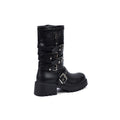 Atlas Buckle Combat Half Boots High Quality with Buckle Detail Woman 125000H07 Black - 2