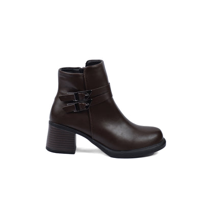 Diesel Half Boots High Quality with Buckle Detail Woman MA-916 Coffee