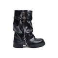 Dial Belt Heel Half Boots High Quality with Buckle Detail Woman 12500H027 Black - 1