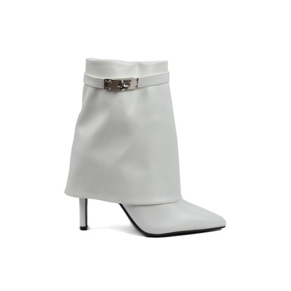 Hermes Half Boots High Quality With Heels Woman TN-144 White