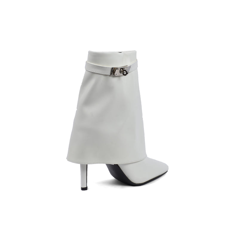 Hermes Half Boots High Quality With Heels Woman TN-144 White - 2