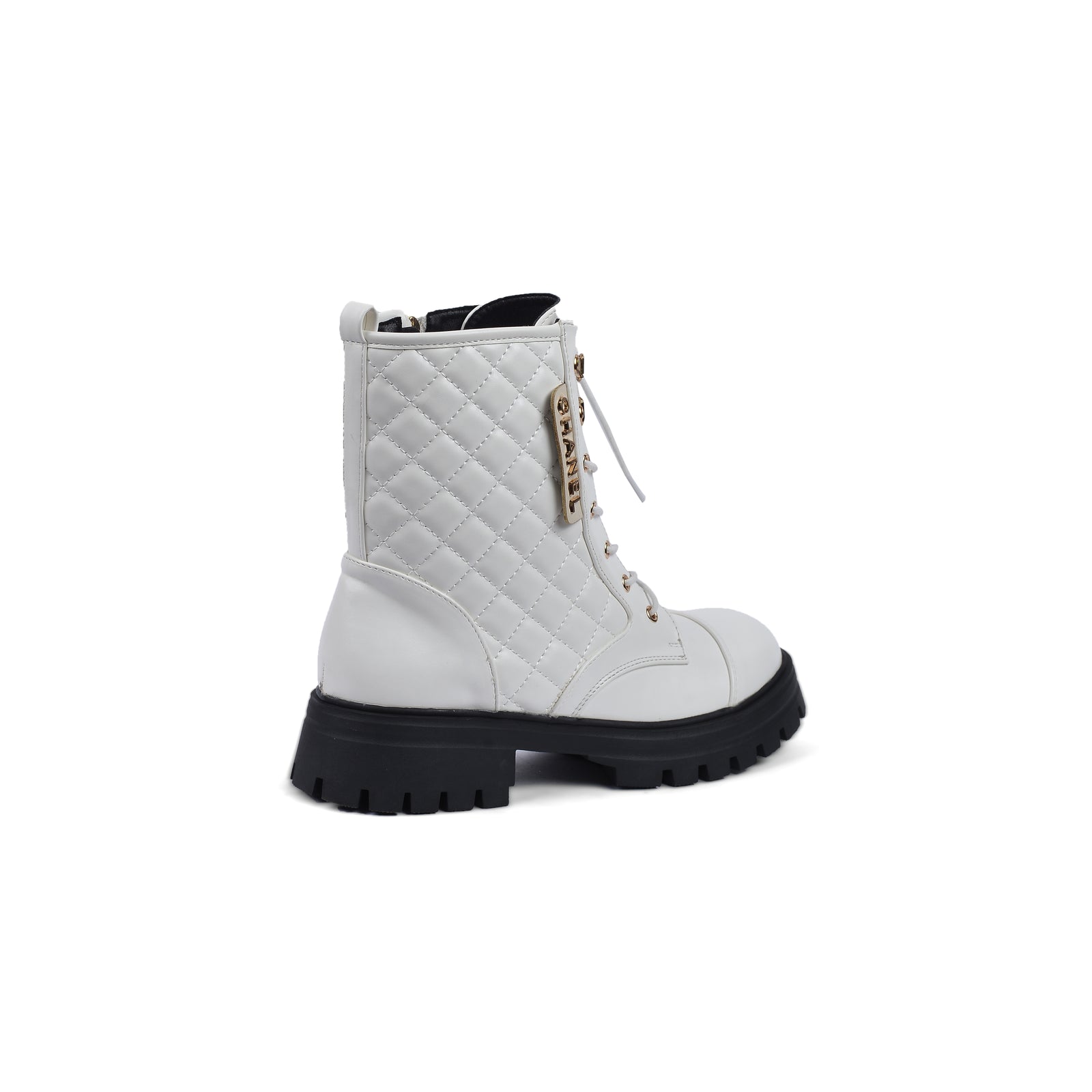 Chanel Half Boots High Quality Zipper and drawstring Woman TN-146 White - 2
