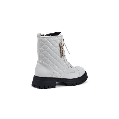 Chanel Half Boots High Quality Zipper and drawstring Woman TN-146 White