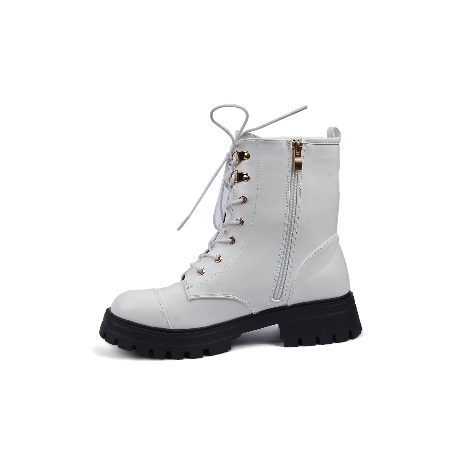 Chanel Half Boots High Quality Zipper and drawstring Woman TN-146 White - 3