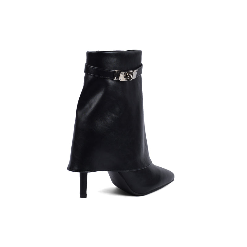 Hermes Half Boots High Quality With Heels Woman TN-144 Black - 2