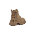 Dial Belt Heel Half Boots High Quality Suede Woman M170 Khaki - 2
