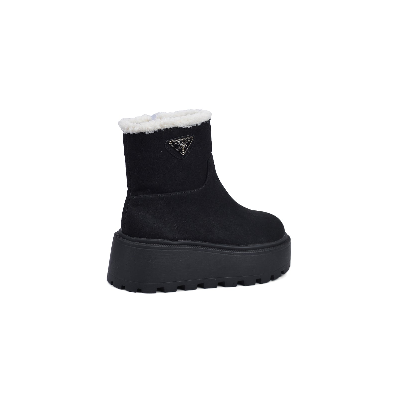 Prada Half Boots High Quality Suede Woman TN-176 Black - 2
