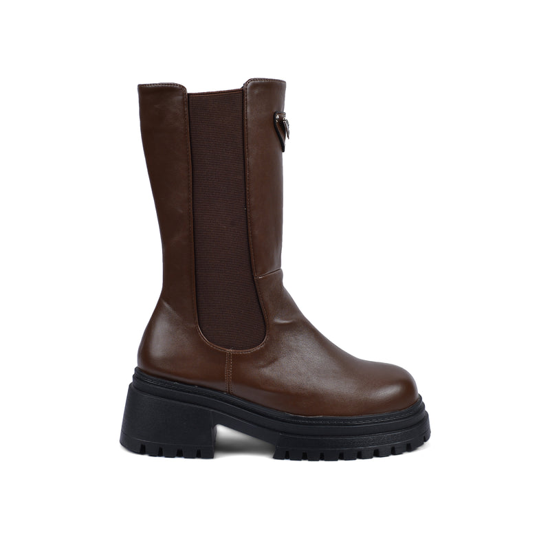 Prada Half Boots High Quality With a zipper Woman TN-147 Coffee - 1