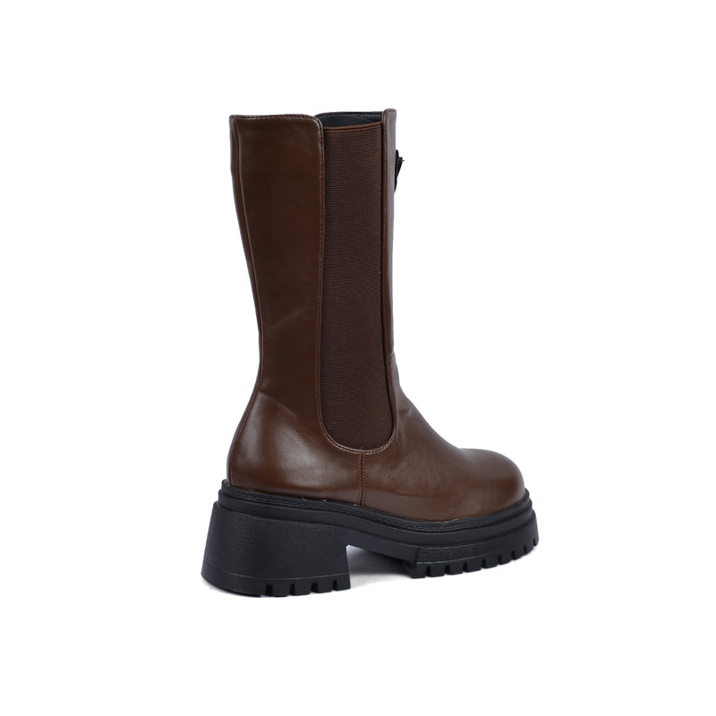 Prada Half Boots High Quality With a zipper Woman TN-147 Coffee - 2