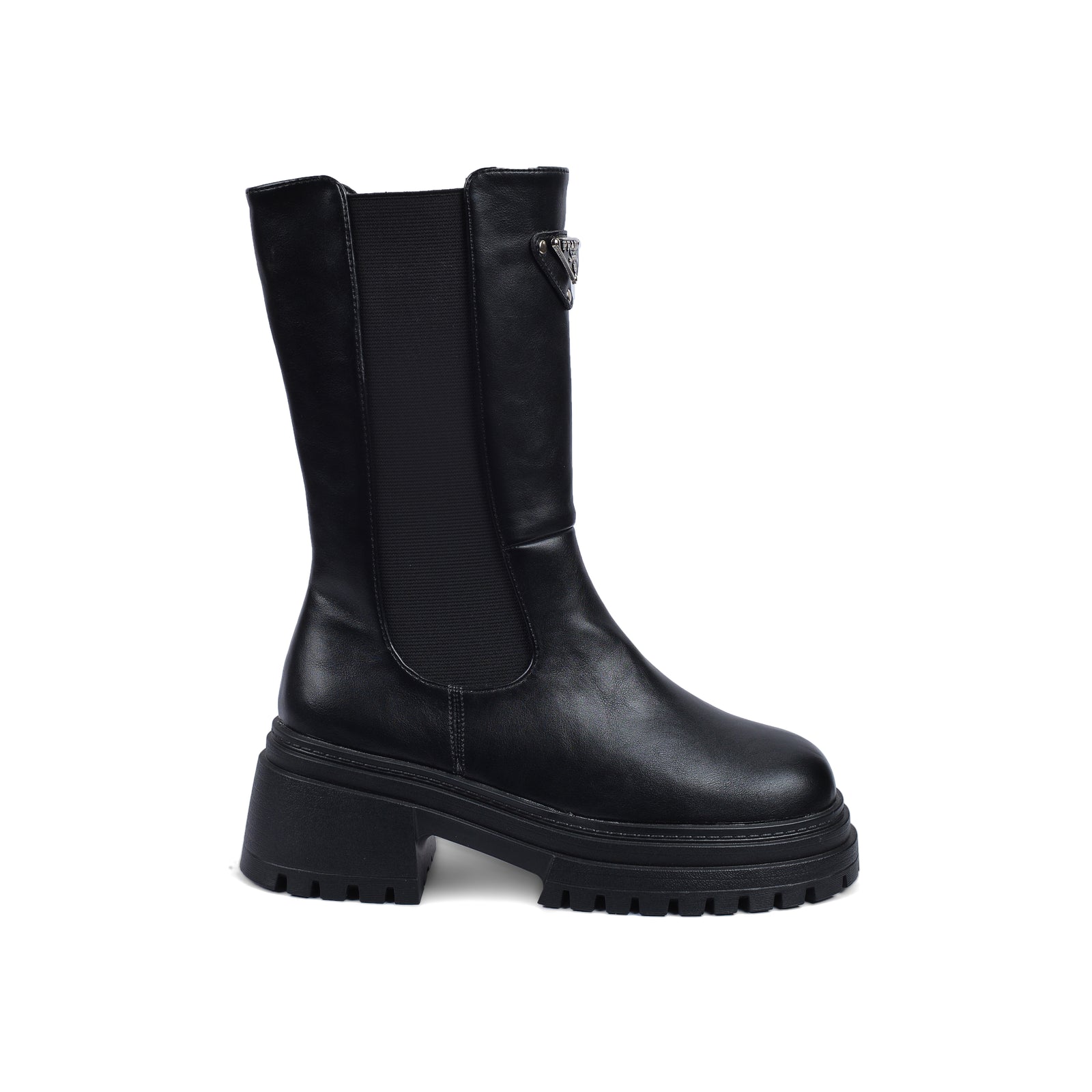 Prada Half Boots High Quality With a zipper Woman TN-147 Black - 1