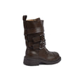 Half Boots High Quality with Buckle Detail belt Woman L101 Brown - 2