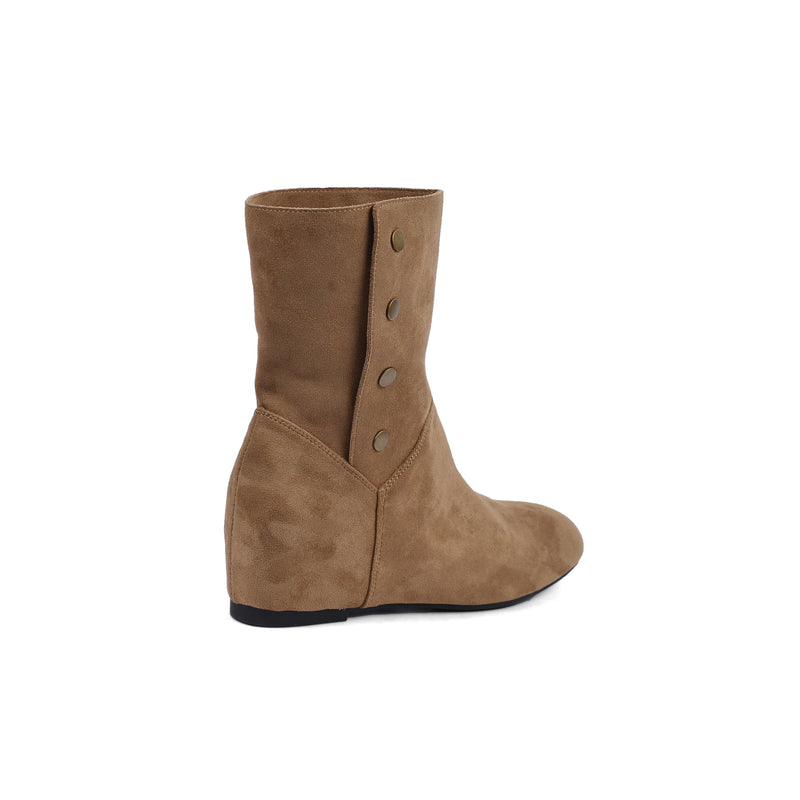 Half Boots High Quality with capsule Suede Woman 8807 Khaki - 3