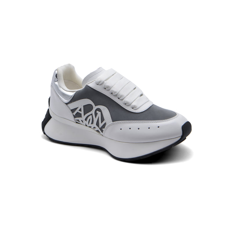 Alexander McQueen Premium Quality Sneakers Woman 4529 White&Silver - 1