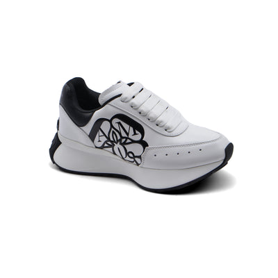 Alexander McQueen Premium Quality Sneakers Woman 4529 White&Black