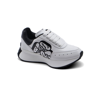 Alexander McQueen Premium Quality Sneakers Woman 4529 White&Black