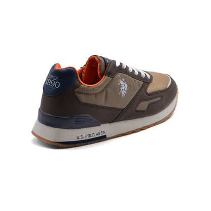 U.S. Polo Assn Original Laced Sportsman Tabry Sneakers Man Polo 1890 Coffee