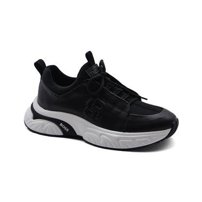 Hugo Boss suede Italian Sneakers Man 9009-1 Black