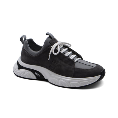 Hugo Boss suede Italian Sneakers Man 9009-1 Gray