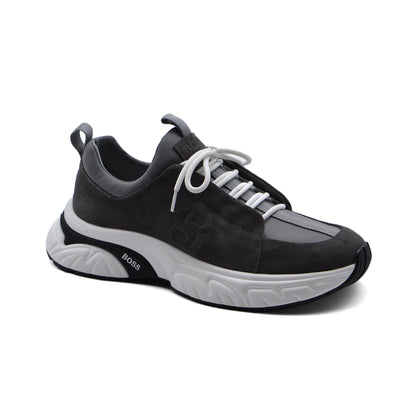 Hugo Boss suede Italian Sneakers Man 9009-1 Gray
