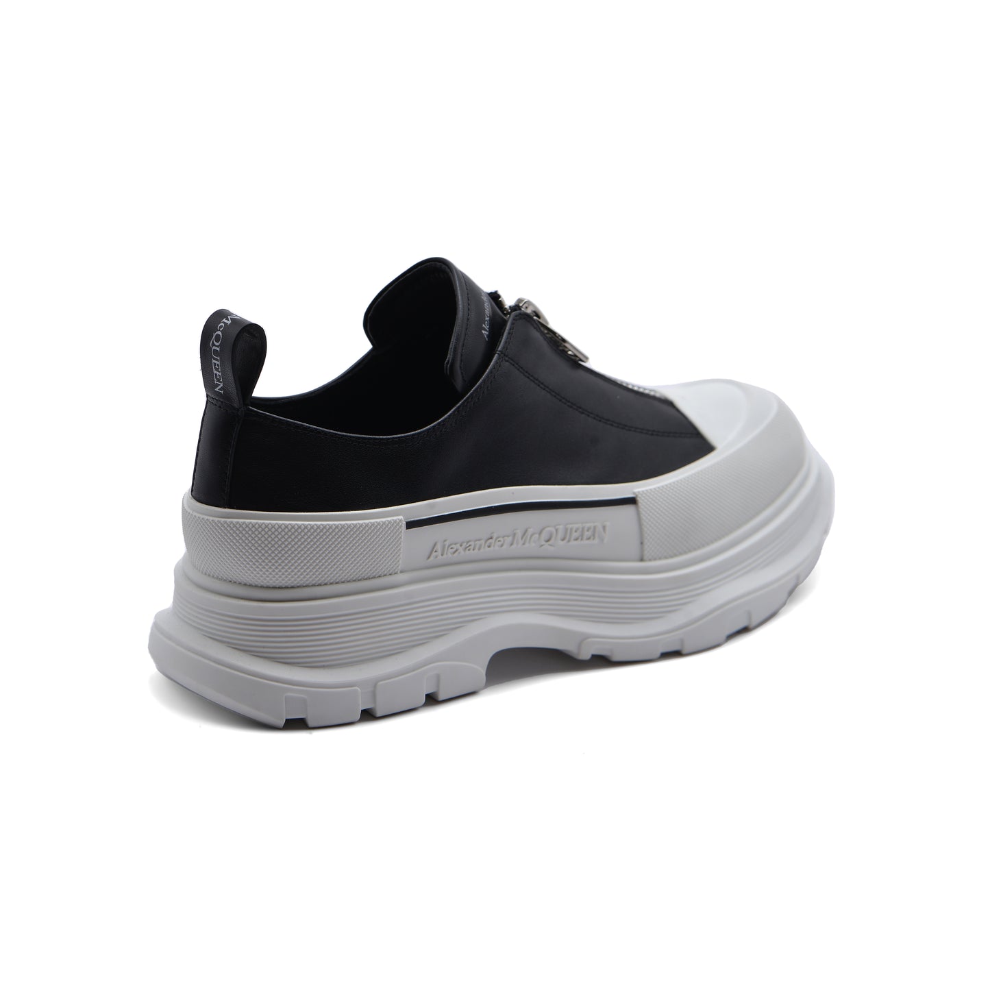 Alexander McQueen Oversized retail Premium Quality Sneakers Man 604257 Black&White