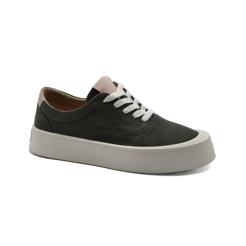 British Style Yuppie Platform Sneakers Men F7512 Green - 1