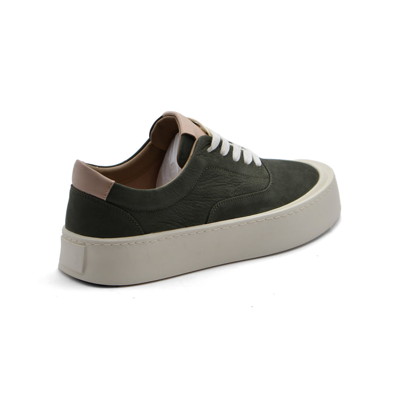 British Style Yuppie Platform Sneakers Men F7512 Green - 2