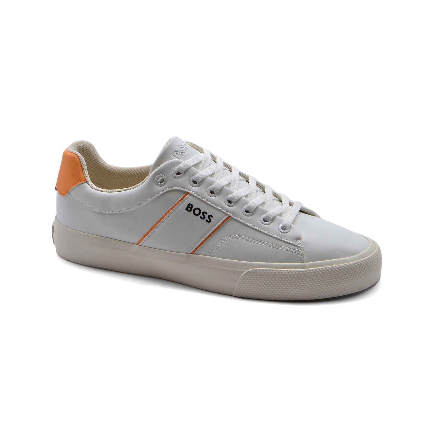 HUGO BOSS Original Aiden TENN LTB Trainers Sneakers Men 50522833 White&Orange
