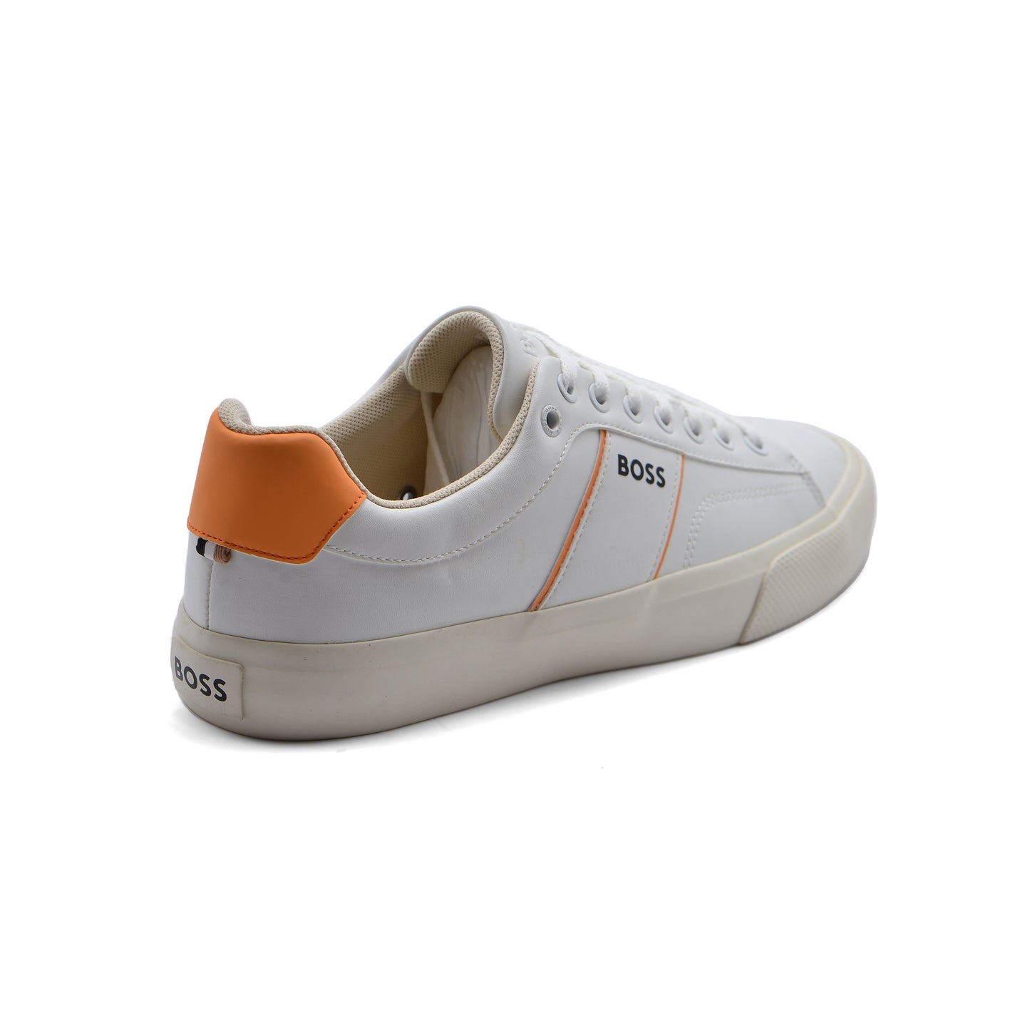 HUGO BOSS Original Aiden TENN LTB Trainers Sneakers Men 50522833 White&Orange