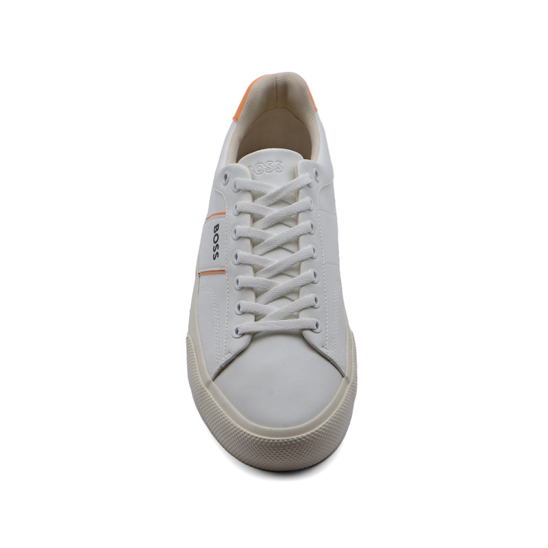 HUGO BOSS Original Aiden TENN LTB Trainers Sneakers Men 50522833 White&Orange - 3