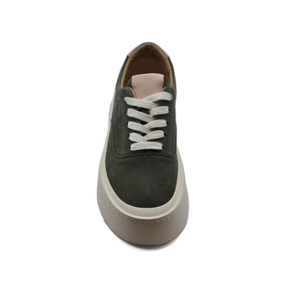 British Style Yuppie Platform Sneakers Men F7512 Green