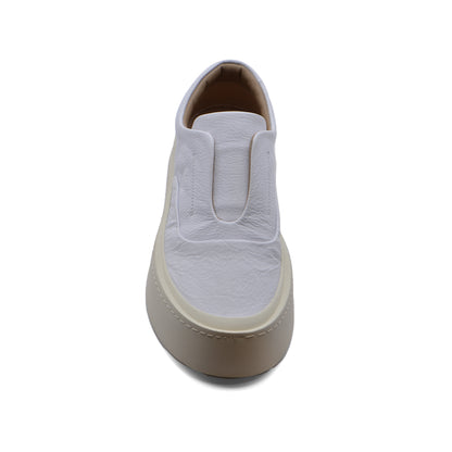 British Style Yuppie Platform Sneakers Men M7513 White