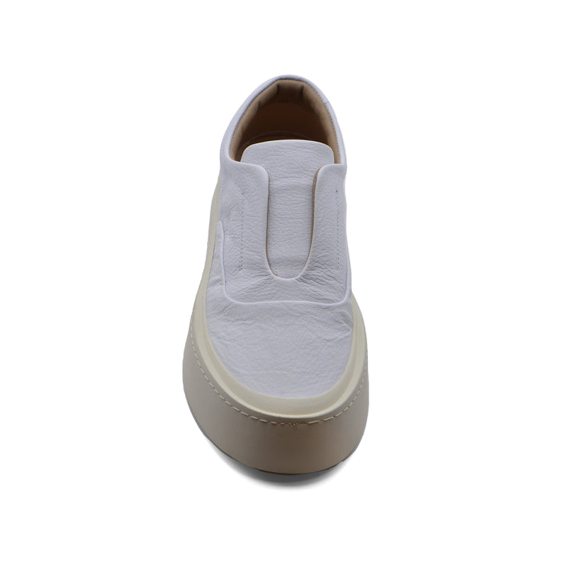 British Style Yuppie Platform Sneakers Men M7513 White - 3