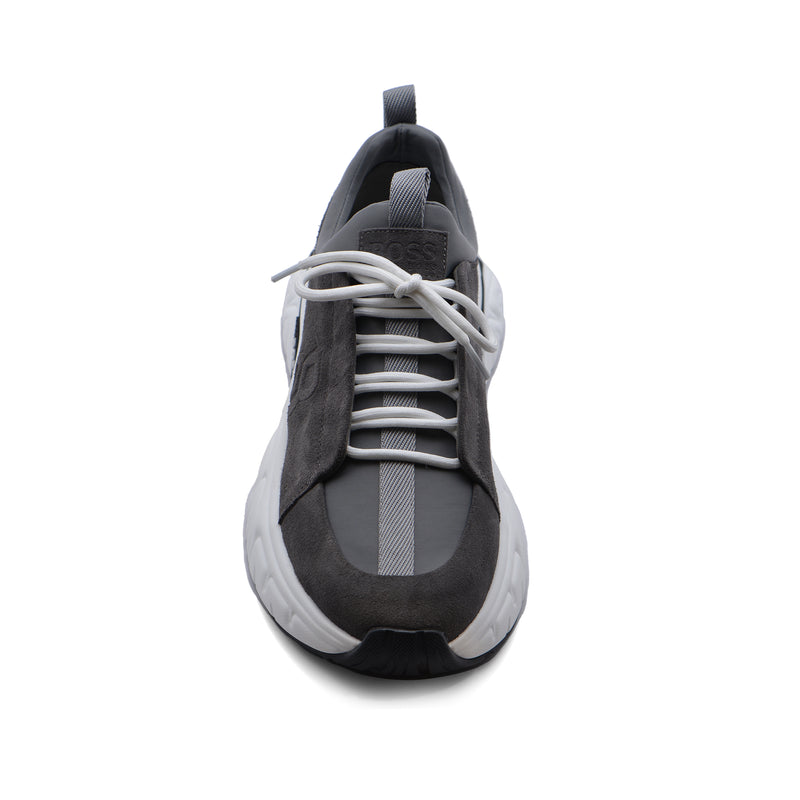 Hugo Boss suede Italian Sneakers Man 9009-1 Gray - 3