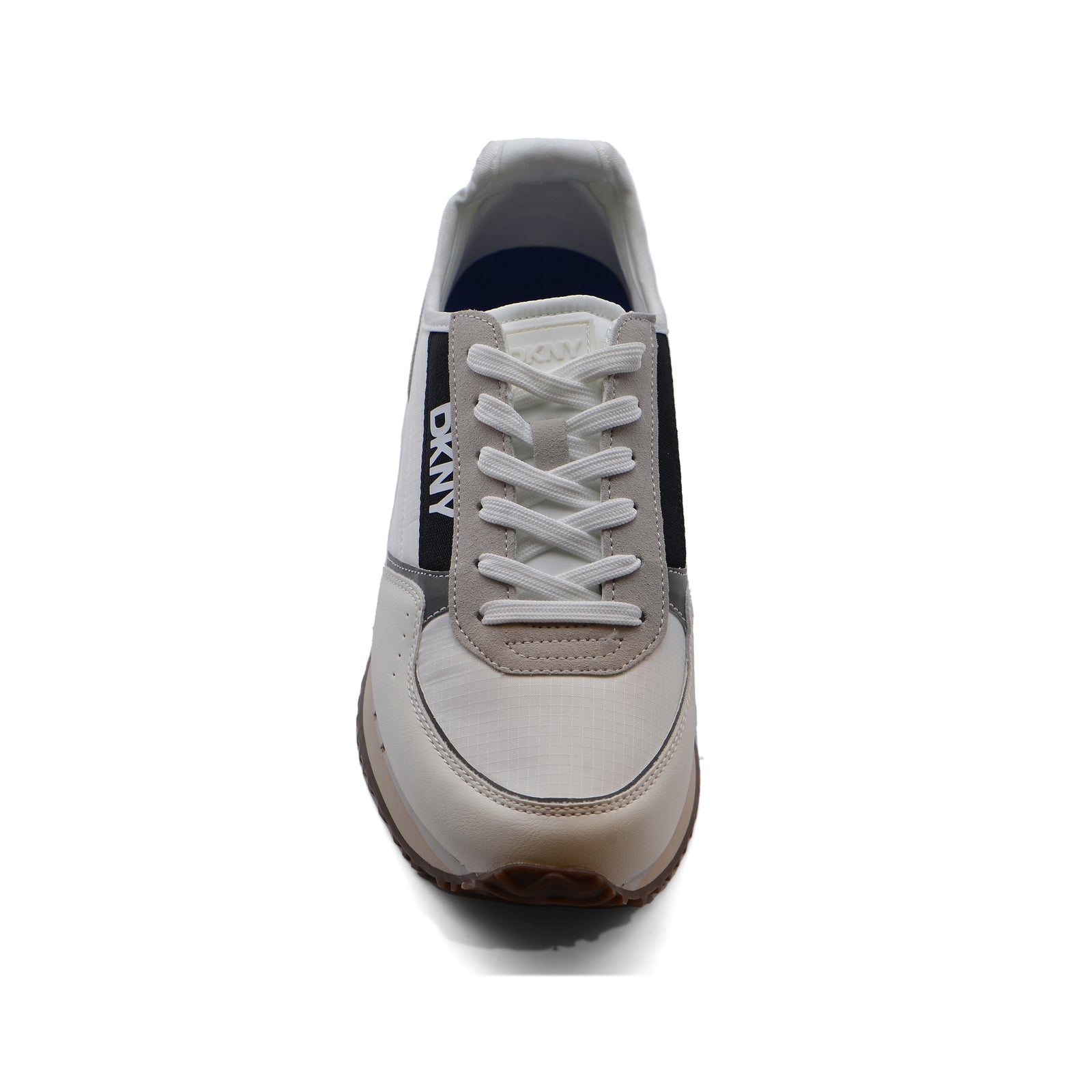 DKNY Men's Original Runner Mixed Media Sneakers WES-2406 White - 3