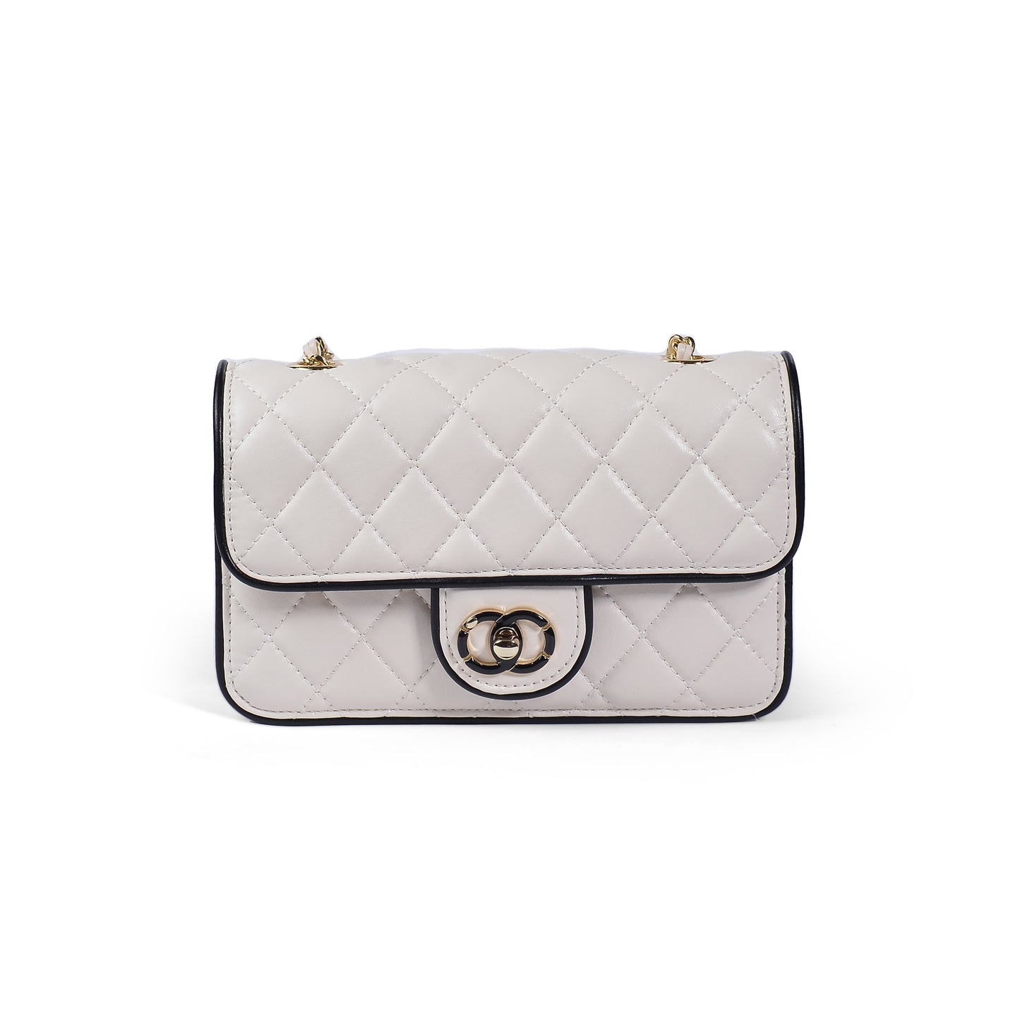 Luxury Women's Leather Crossbody Bag High Quality Design 5333 Off-White