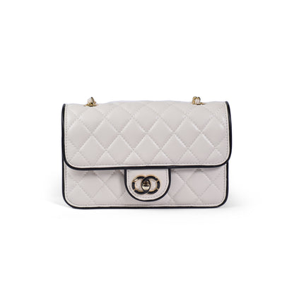 Luxury Women's Leather Crossbody Bag High Quality Design 5333 Off-White