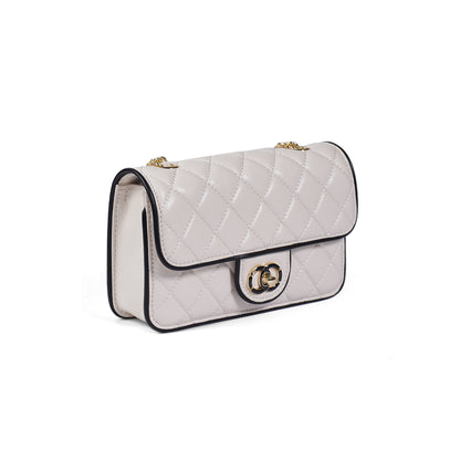 Luxury Women's Leather Crossbody Bag High Quality Design 5333 Off-White