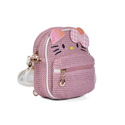 Cute Kitty Girls Small Backpack 0087 Pink