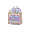 Girls' Small Shiny Bow Backpack 0092C Beige - 1