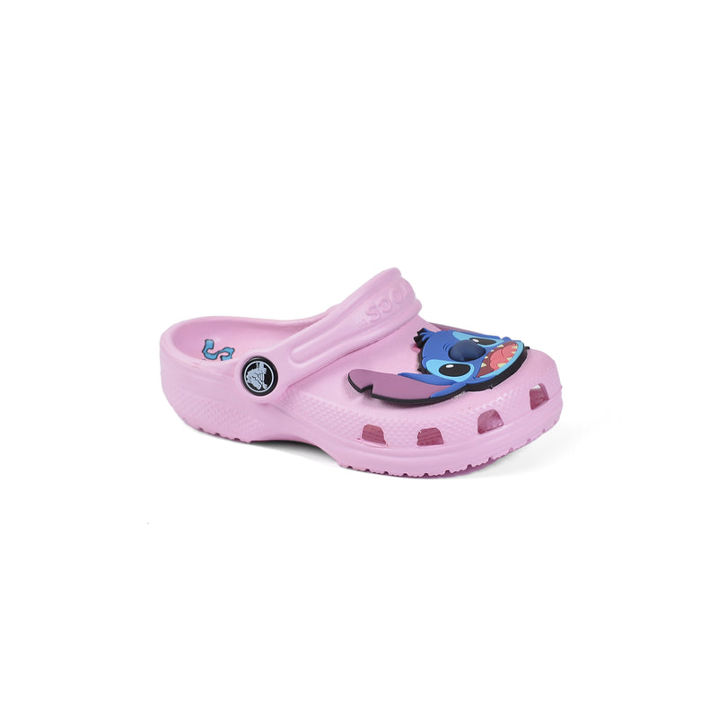 Crocs Stitch Kids Slippers Cartoon Waterproof Slippers Light Sneakers 204536 Stitch Pink - 1