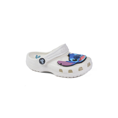 Crocs Stitch Kids Slippers Cartoon Waterproof Slippers Light Sneakers 204536 Stitch White